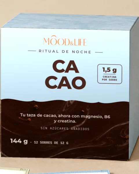 Caja de Cacao Ritual, el producto que lleva extracto de manzanilla.